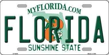 A Florida Novelty Metal License Plate Tag LP-6005 with the words my florida com.