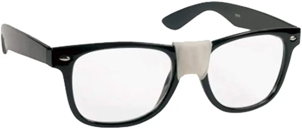 A pair of Nerd Glasses with clear lenses.