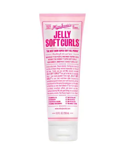 A tube of Miss Jessie's Jelly Soft Curls 8.5 fl.oz./250ml on a white background.