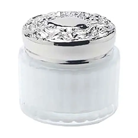 A Lady Primrose Tryst Body Creme Jar with Engraveable Lid.