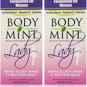 Body Mint Lady for Feminine Deodorant Protection - 2 Pack