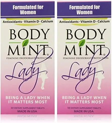 Body Mint Lady for Feminine Deodorant Protection - 2 Pack