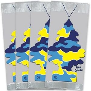 4 packs of Little Trees Car Air Freshener | Hanging Paper Tree for Home or Car | Pina Colada | 3 Pack.