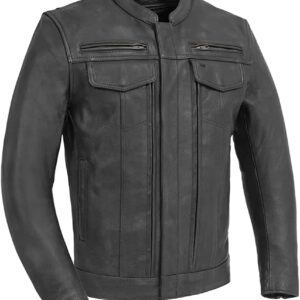 A First Mfg Co - Raider - Men’s Motorcycle Leather Jacket | Leather Jacket for Men.