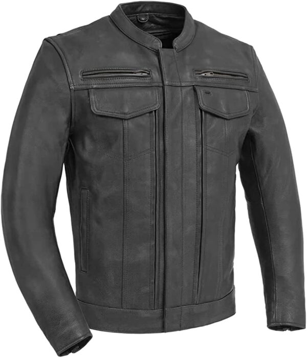 A First Mfg Co - Raider - Men’s Motorcycle Leather Jacket | Leather Jacket for Men.