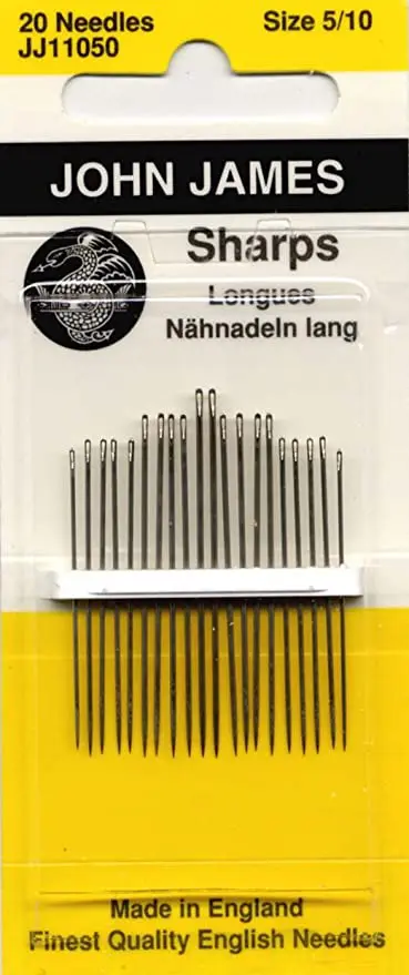 Colonial Needle Sharps Hand Needles-Size 5/10 20/Pkg - pack of 10.