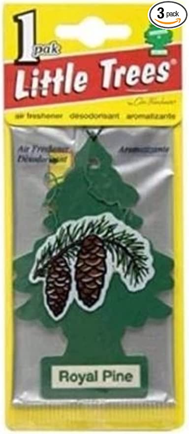 Little Trees Car Air Freshener | Hanging Paper Tree for Home or Car | Royal Pine | 3 Pack