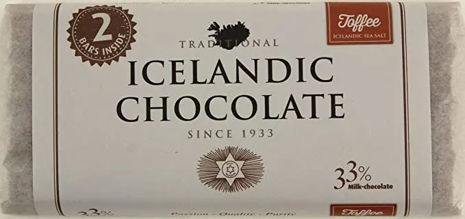 A package of NOI SIRIUS Chocolate 33Pct Toffee, 7.05 OZ chocolate.