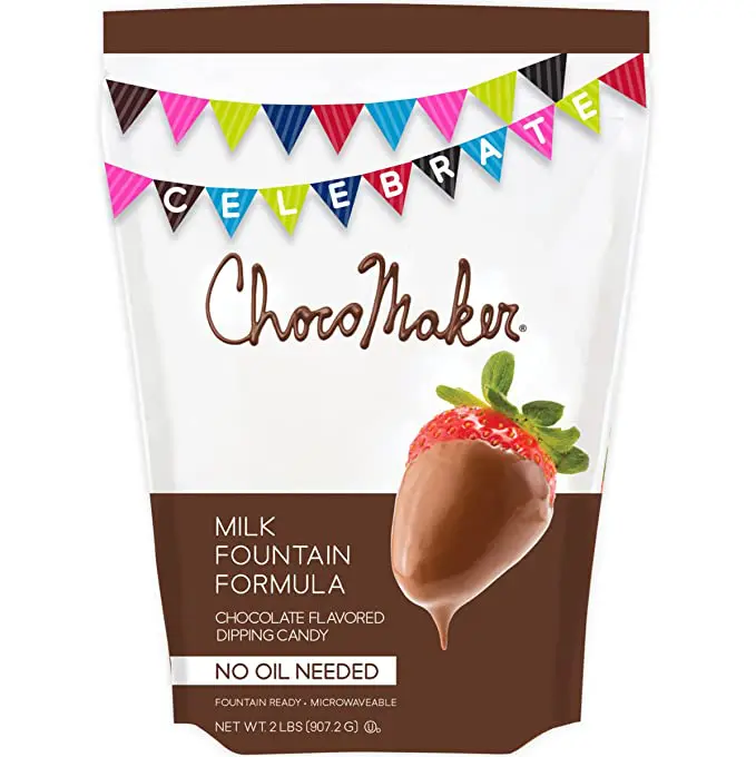 ChocoMaker Milk Chocolate Microwavable Fondue and Fountain Dipping Candy - 2 Pound Bag milk fountain formula.