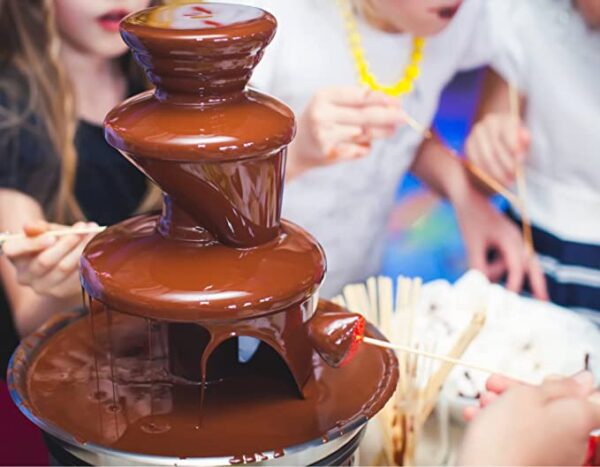 ChocoMaker Milk Chocolate Microwavable Fondue and Fountain Dipping Candy - 2 Pound Bag at a birthday party.