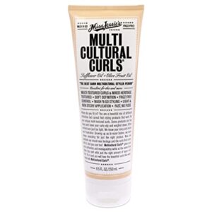 A tube of Miss Jessies Multi Cultural Curls Unisex Cream 8.5 oz on a white background.