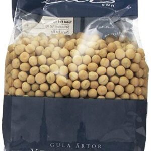 A bag of Lar's Own Peas Yellow, 18-Ounce (Pack of 6) on a white background.