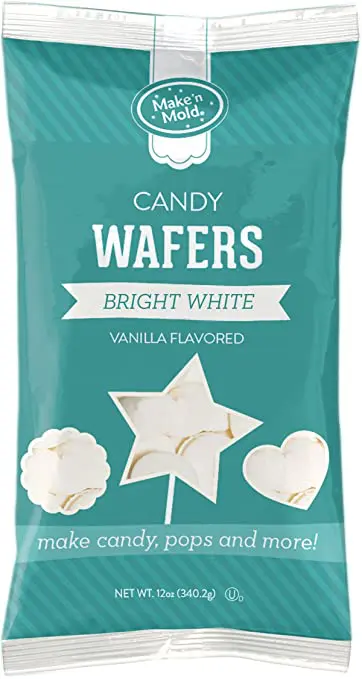 Make'n Mold Vanilla-Flavored Melting Candy Wafers Bright White, 12 ounce are bright white.