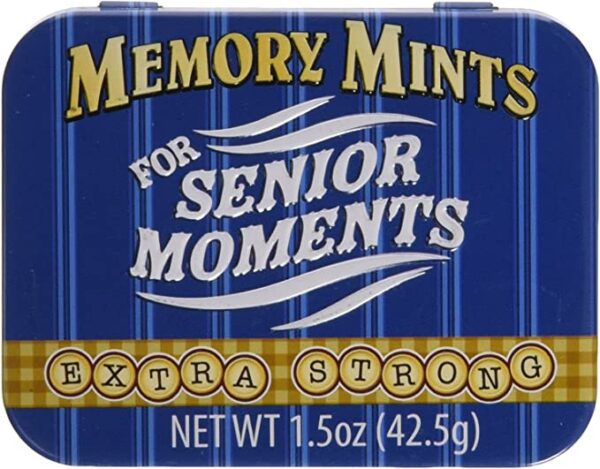 Memory Mints for Senior Moments Fun Gag Tin for senior moments.