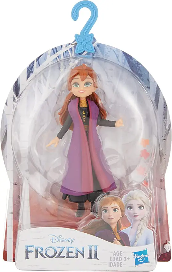 Disney Frozen Anna Small Doll with Removable Cape Inspired by Frozen 2 Elsa Figure.