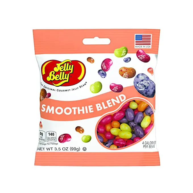 Jelly Belly Smoothie Blend Jelly Beans, 5 Fruit Smoothie Flavors, 3.5-oz, 12 Pack.