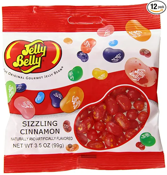 Jelly Belly Sizzling Cinnamon Jelly Beans (Pack of 12).