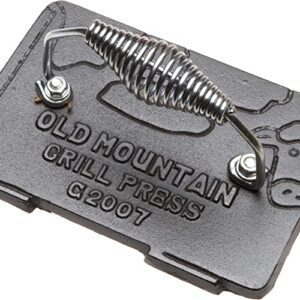 Old Mountain Pre Seasoned Cow Shaped Bacon/Grill Press, 7 Inch by 4-1/2-Inch.