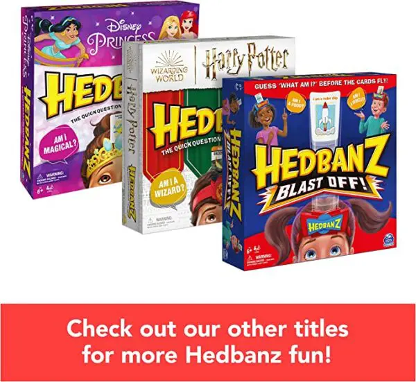 Check out other titles for more Disney Hedbanz, 2nd Edition Picture-Guessing Family Board Game, for Adults and Kids Ages 7 and up (Styles May Vary) fun.